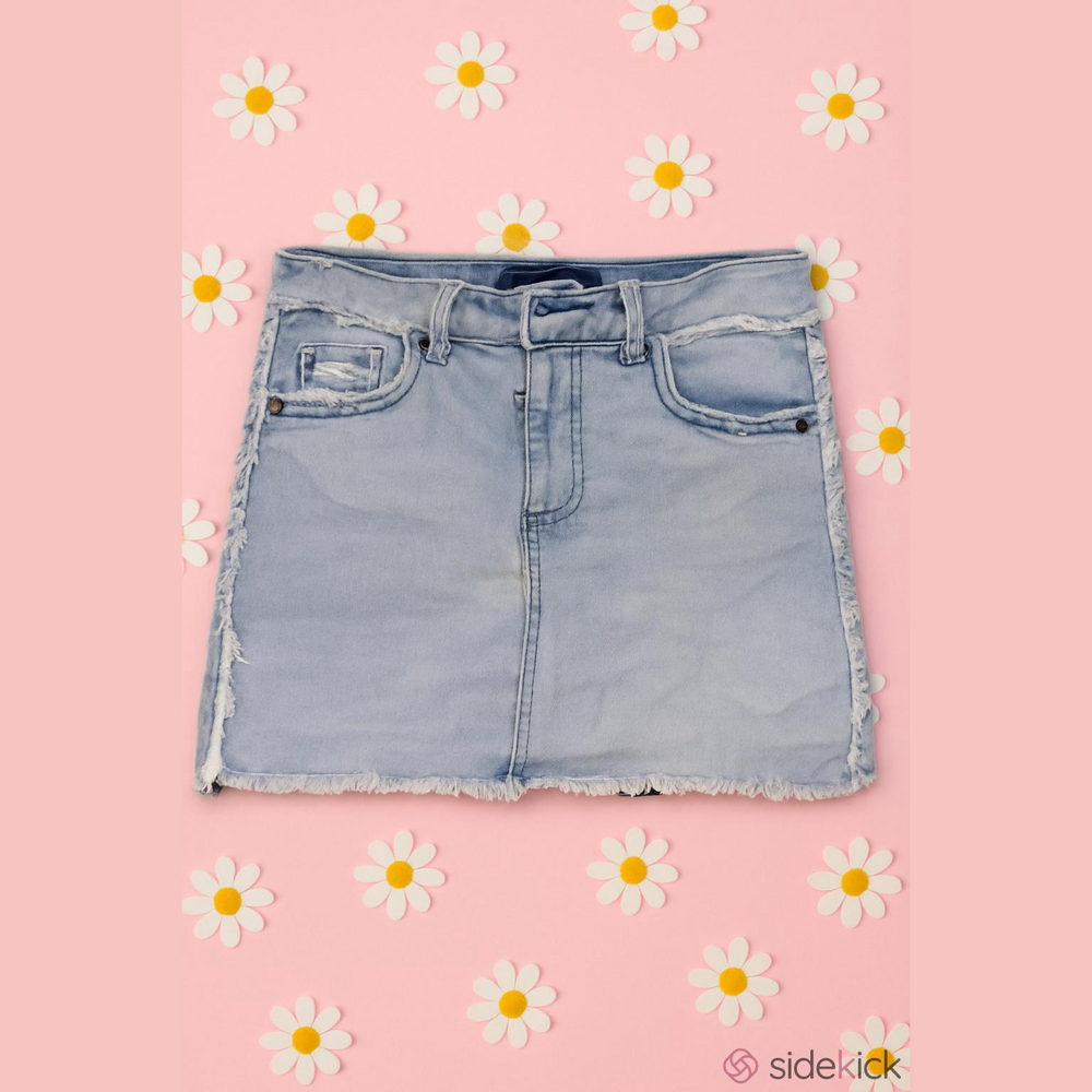 Pink Label Light Blue Denim Pencil Skirt Medium